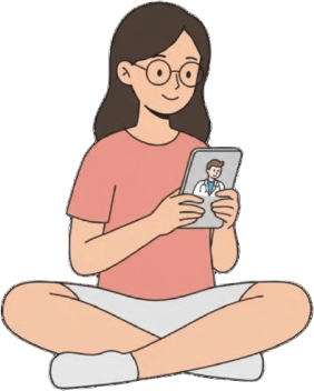 Illustrazione ragazza che prenota